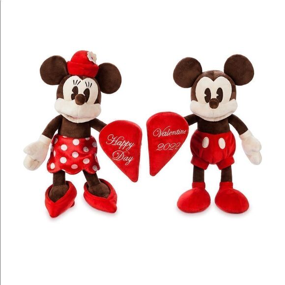 Disney Mickey & Minnie Valentines plush figures NWT - Picture 2 of 4